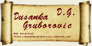 Dušanka Gruborović vizit kartica